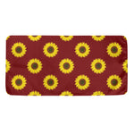 Burgundy Sunflower Pattern Print Towel