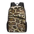 Burmese Python Snake Print 17 Inch Backpack