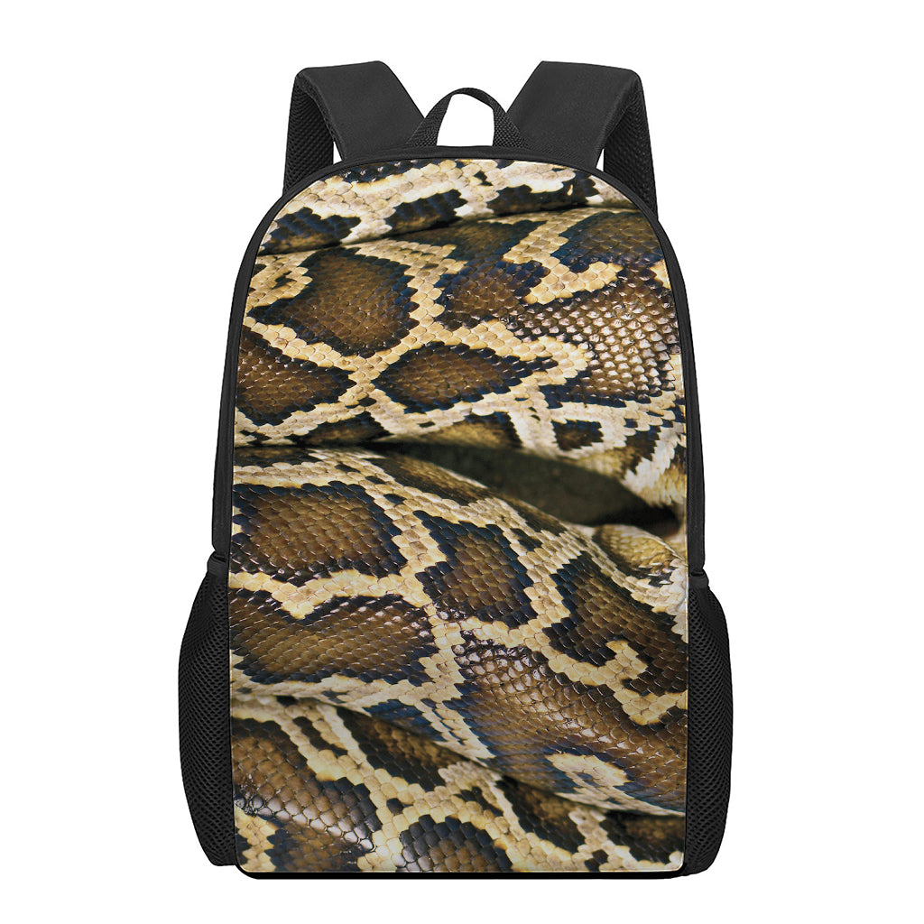Burmese Python Snake Print 17 Inch Backpack