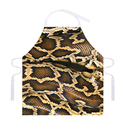 Burmese Python Snake Print Adjustable Apron