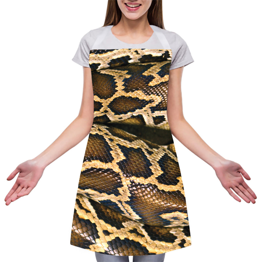Burmese Python Snake Print Adjustable Apron