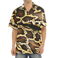 Burmese Python Snake Print Aloha Shirt