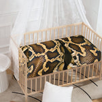 Burmese Python Snake Print Baby Crib Sheet