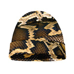 Burmese Python Snake Print Beanie