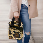 Burmese Python Snake Print Bible Tote Bag
