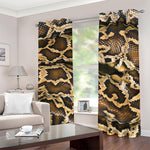 Burmese Python Snake Print Blackout Grommet Curtains