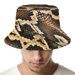 Burmese Python Snake Print Bucket Hat