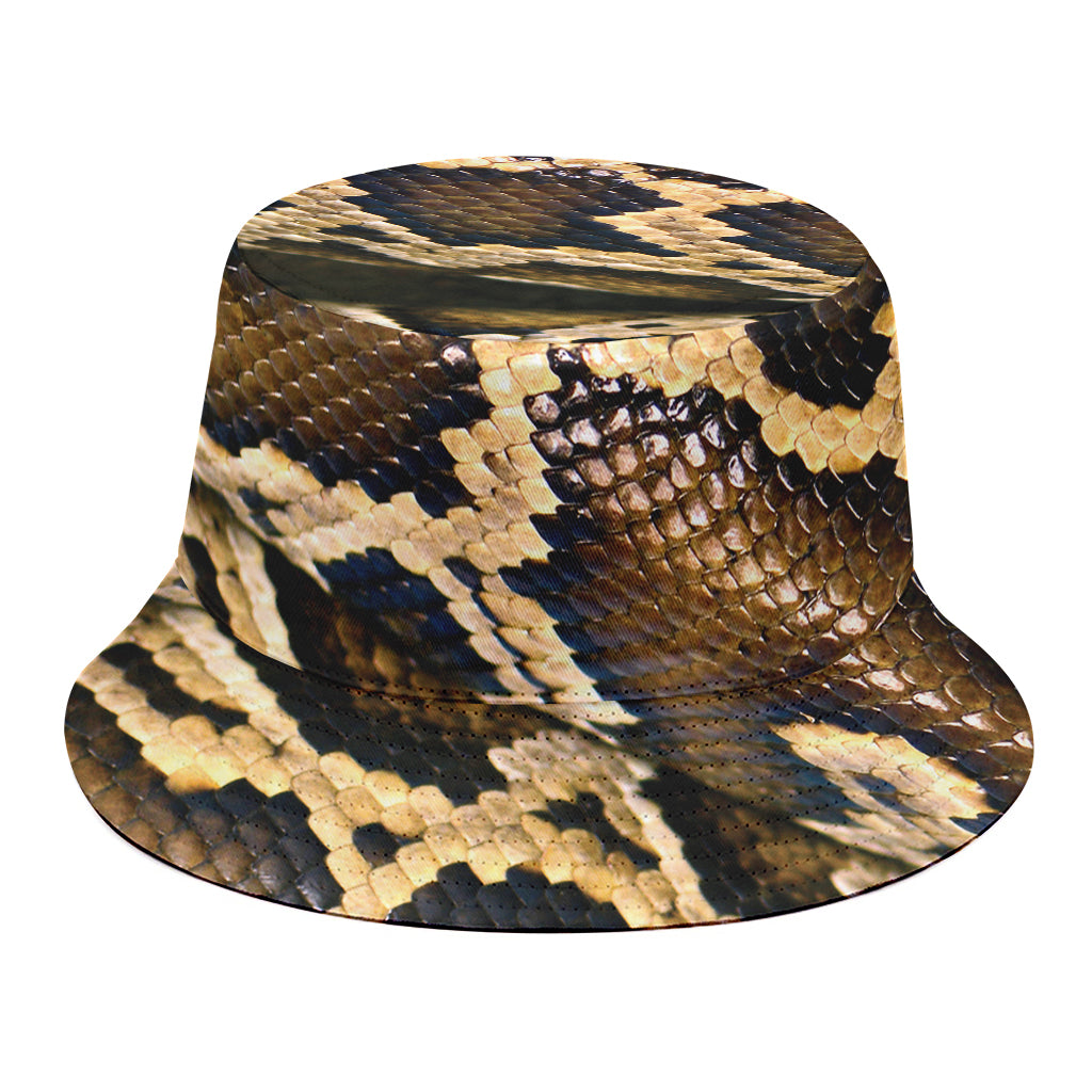 Burmese Python Snake Print Bucket Hat