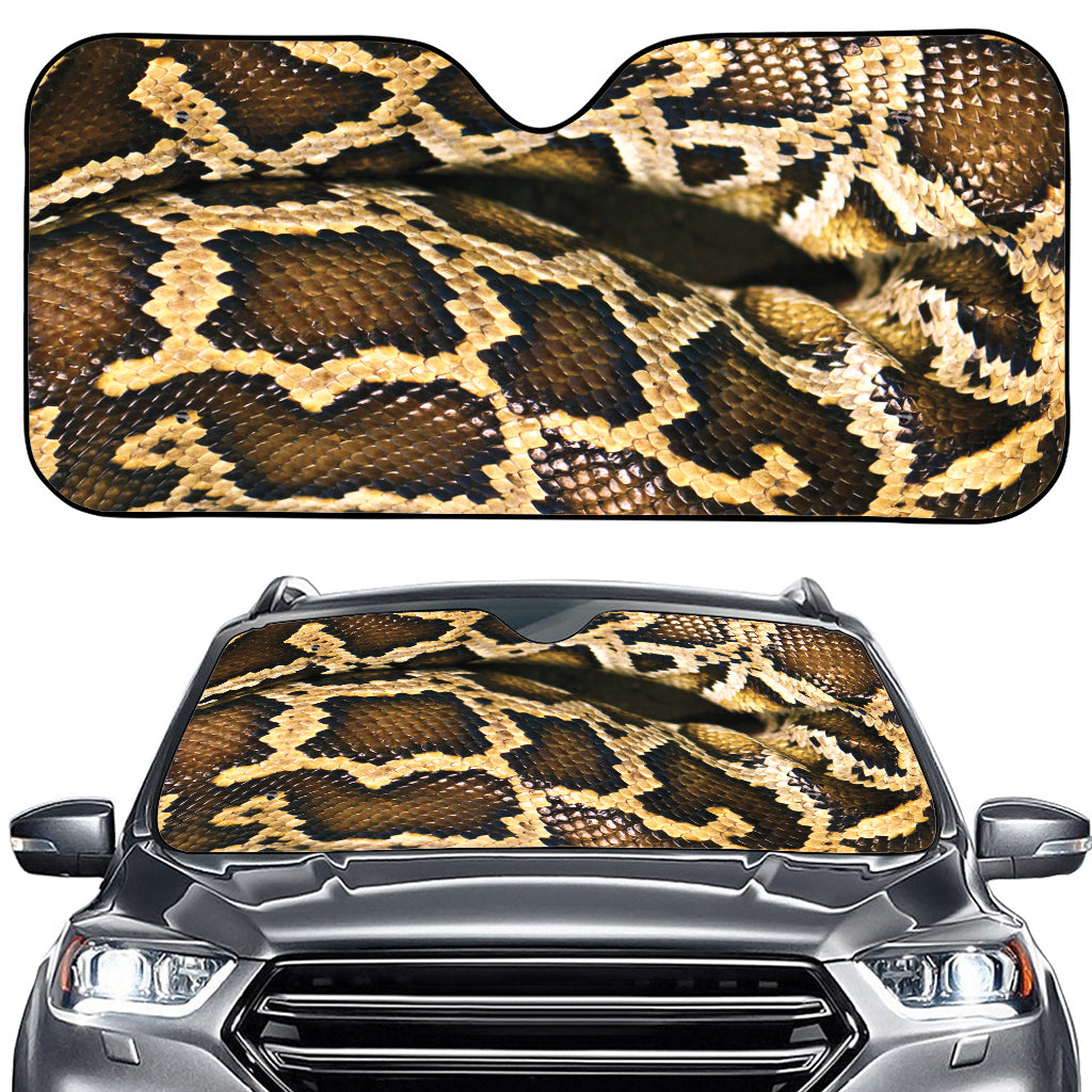 Burmese Python Snake Print Car Windshield Sun Shade