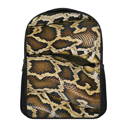 Burmese Python Snake Print Casual Backpack