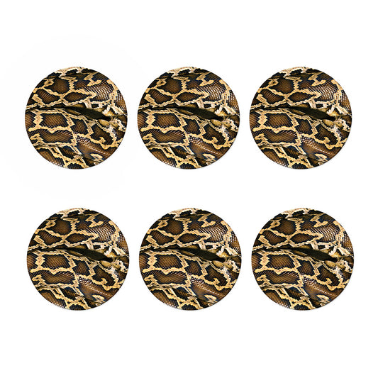 Burmese Python Snake Print Coaster Set