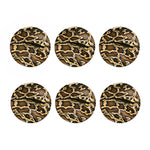 Burmese Python Snake Print Coaster Set