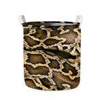 Burmese Python Snake Print Collapsible Laundry Basket