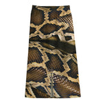Burmese Python Snake Print Cotton Front Slit Maxi Skirt