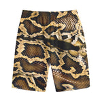 Burmese Python Snake Print Cotton Shorts