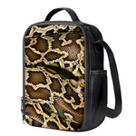 Burmese Python Snake Print Crossbody Lunch Bag