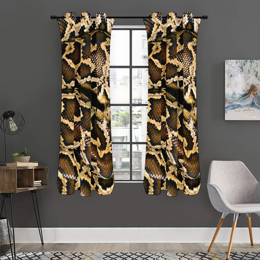 Burmese Python Snake Print Curtain