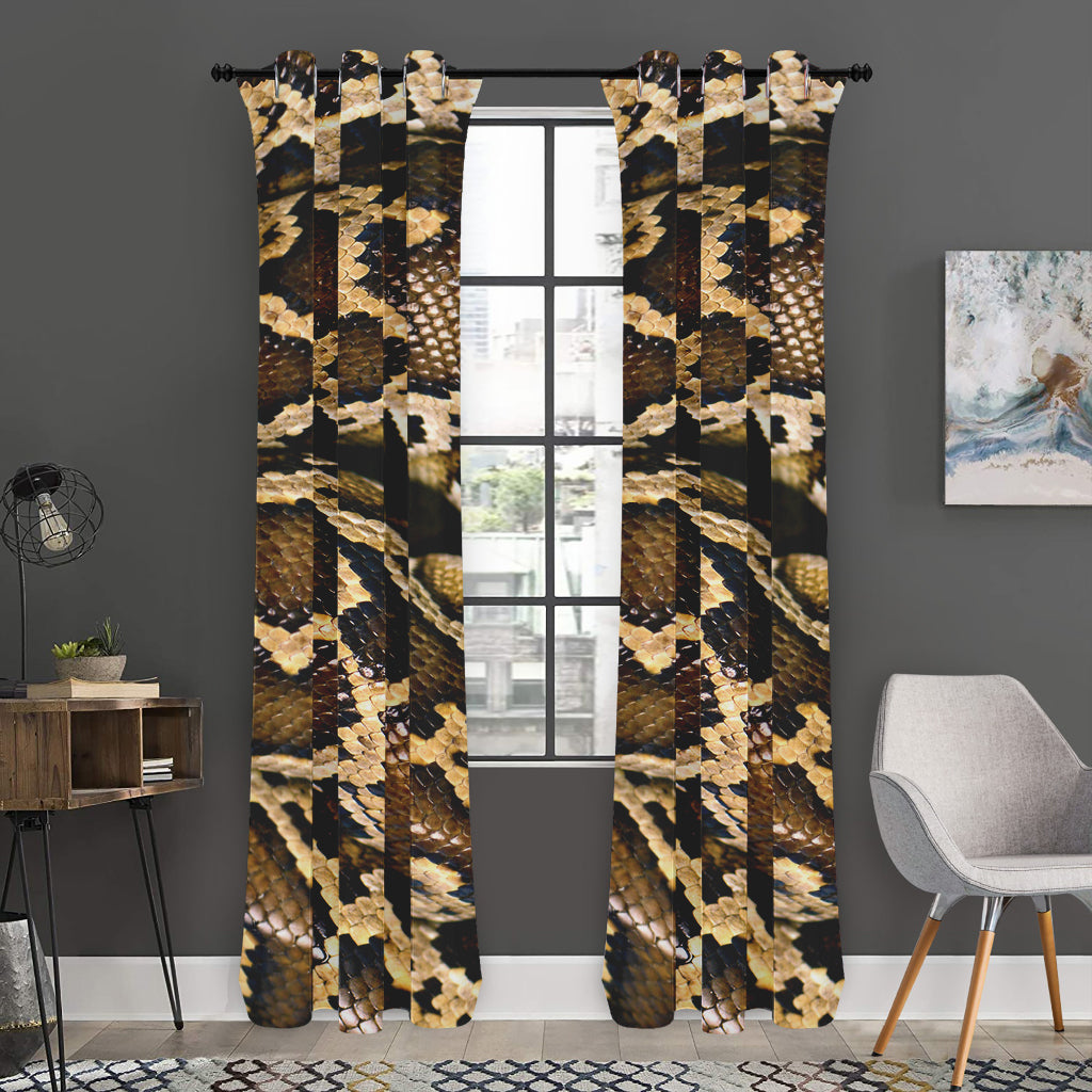 Burmese Python Snake Print Curtain