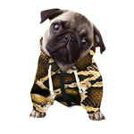 Burmese Python Snake Print Dog Zip Up Hoodie