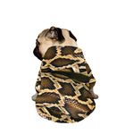 Burmese Python Snake Print Dog Zip Up Jacket