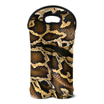 Burmese Python Snake Print Double Neoprene Wine Tote
