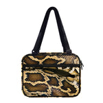 Burmese Python Snake Print Double Strap Bible Bag