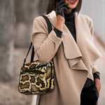 Burmese Python Snake Print Double Strap Bible Bag