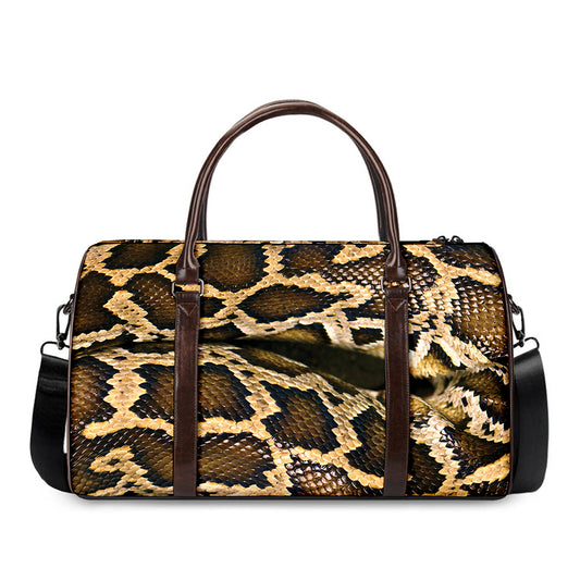 Burmese Python Snake Print Duffle Bag