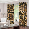 Burmese Python Snake Print Extra Wide Grommet Curtains