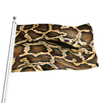 Burmese Python Snake Print Flag