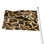 Burmese Python Snake Print Flag