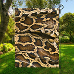 Burmese Python Snake Print Garden Flag