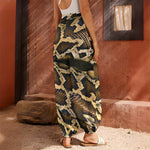 Burmese Python Snake Print Harem Pants