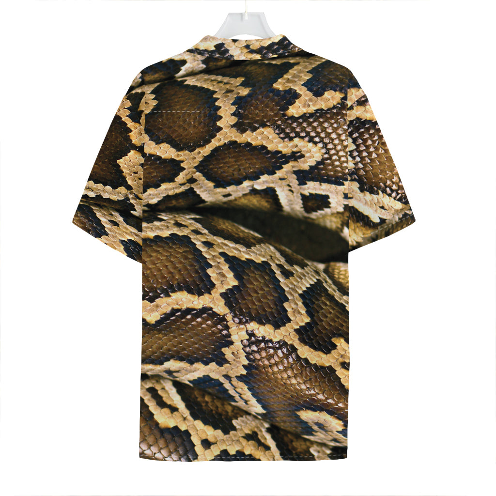 Burmese Python Snake Print Hawaiian Shirt