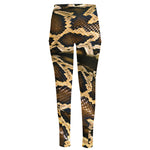 Burmese Python Snake Print High-Waisted Pocket Leggings