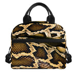 Burmese Python Snake Print Insulated Lunch Bag