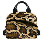 Burmese Python Snake Print Insulated Lunch Bag