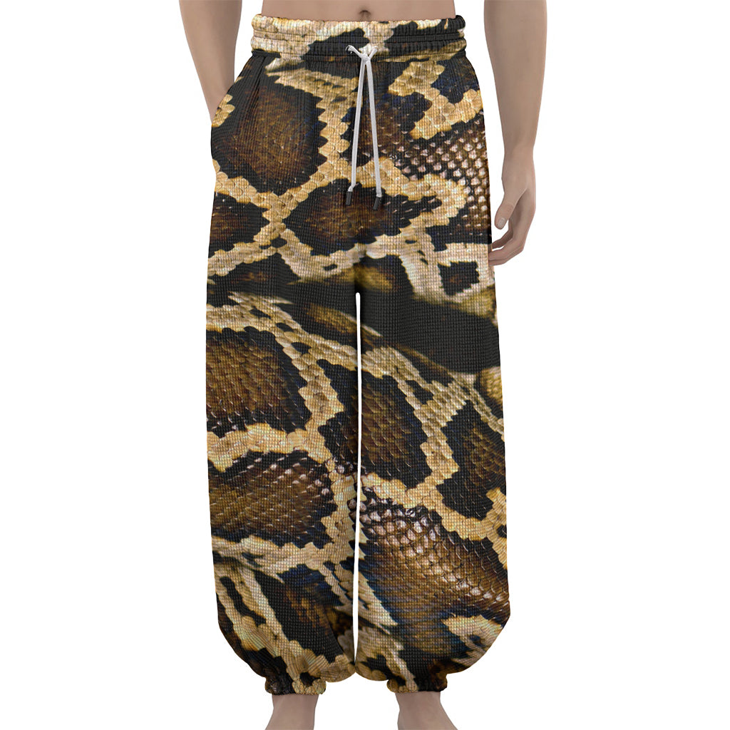 Burmese Python Snake Print Lantern Pants