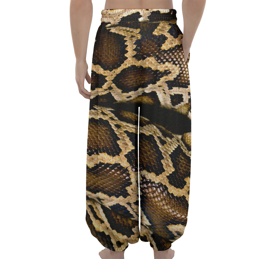 Burmese Python Snake Print Lantern Pants