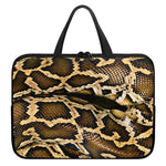 Burmese Python Snake Print Laptop Sleeve With Handle