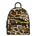 Burmese Python Snake Print Leather Backpack