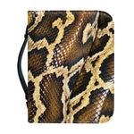 Burmese Python Snake Print Leather Bible Cover