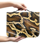 Burmese Python Snake Print Leather Bible Cover