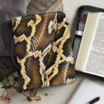 Burmese Python Snake Print Leather Bible Cover