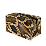 Burmese Python Snake Print Leather Tissue Box Cover