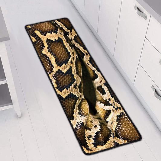 Burmese Python Snake Print Long Kitchen Mat