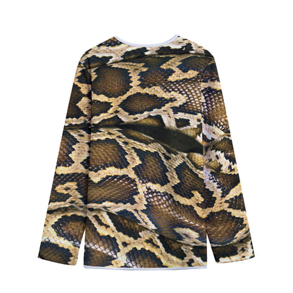 Burmese Python Snake Print Long Sleeve Short Coat