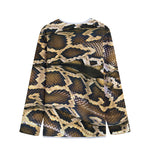 Burmese Python Snake Print Long Sleeve Short Coat