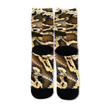 Burmese Python Snake Print Long Socks