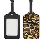 Burmese Python Snake Print Luggage Tag